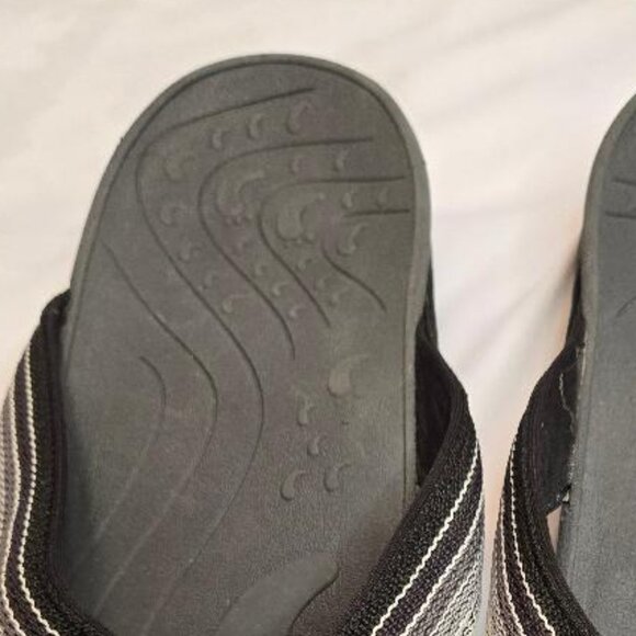 ERGOfoot Orthotic Flip Flops High Arch Support  Black Ombre Unisex Sz 42 - Picture 9 of 10